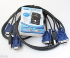 Usb 2 0 Kvm Switch Box 2 Ports   2 Vga Usb Cables For Pc Monitor Keyboard Mouse
