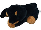 Animal Alley Realistic Rottweiler Puppy Dog Black Tan Brown Laying Stuffed Plush