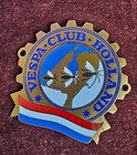 Vintage Enamel Scooter Badge   Vespa Club Netherlands   Holland