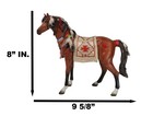 Ebros Spirit Horse With Painted Tapestry Saddle Hand Crafted Statue 9 5  Long