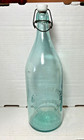 Antique Aqua Blob Queen City Pure Water 64 Oz With Stopper Buffalo Ny 1920 s