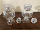 Vintage Early American Pattern Glass Dakota Apothecary Jars  19th Century