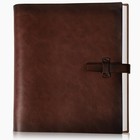 Leather Photo Album 4x6 For 200 Photos  Scrapbook With Writing Space   30 Papers