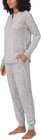 Nautica Women s 2-piece Strech Fleece Sleepwear Set  Gray  Size Xl