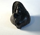 Vintage Japanese Hand Carved Wood Netsuke Birds Signed Inset Seal Figurine