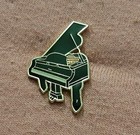 Vintage Albert Elovitz Black Enamel Baby Grand Piano Jacket Lapel Pin