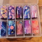 Makartt Nail Foil Art Set Glue Flower Floral Sky Foil Stickers Base Top Coat