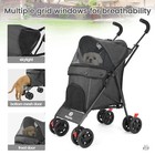 4 Wheel Pet Dog Stroller Foldable Carrier Strolling Cart For S medium Dog Cat