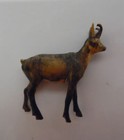 Antique Carved Wood Figure Black Forest Chamois Goat Miniature  Germany C 1900 s