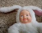 3 Different Vintage Anne Geddes Plush Stuffed Bean Bag Baby Bunny Rabbit 9 