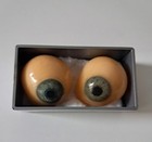 Antique German Glass Prosthetic Eyes In Original Hellbach W  rzburg Case