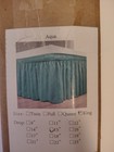 Aqua blue King Wrap Around Bed Skirt 15  Drop  Adjustable Elastic Easy Fit