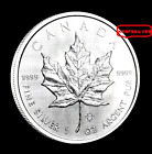 2020 Canadian Maple Leaf  1  Oz   Fine Silver 9999 Bullion   5 Canada Coin   Unc