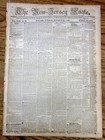 Lot Of 5 1840-1841 New Jersey Eagle Pre-civil War Newspapers Newark -185 Yrs Old