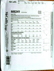 Mccalls Pattern 8241  Tops  Misses Sizes Xs Sm M L Xl Xxl   New  Uncut