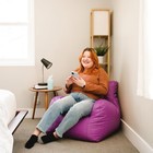 Big Joe Dorm Bean Bag Chair With Drink Holder And Pocket  Radiant Orchid Smar   