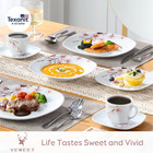 Annie Porcelain Dinnerware For 6  30-piece Pink Floral Dish Set With Plates And