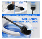 2 Pack Toilet Bowl Brush With Holder Durable Bristles Compact Bathroom Cleaning