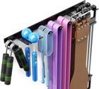 Home Gym Storage Rack Organizer - Multi-purpose Black Fitness Equipment Rack For