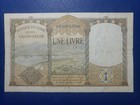 Lebanon Pick   A 13b 1 Livre 1939  1935  Rare Type Overprint  12   Liban-beirut 