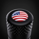 Ckauto American Flag Valve Stem Caps  Aluminum Usa Tire Valve Caps  Universal Du