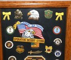 19 Pc  Lot Operation Desert Storm Lapel Pins Patches Us Gulf War Military Framed