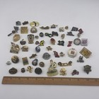 55 Vintage To Modern Lapel Hat Pins Mixed Lot Advertising Enamel Travel And More