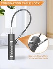 4-digit Combination Cable Lock With 3 Steel Cables For Secure Protection
