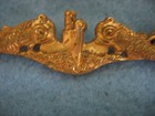 Vintage 40s 50s Us Navy Officers Submarine Dolphins 2 8  Gold Filled Clutchback
