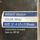 Sulky Sticky Fabri Solvy Stabilizer 8 5x11 12 Pack Self Adhesive Wash Away