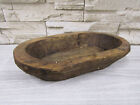 Primitive Wooden Rustic Small Mini Hand Carved Dough Bowl Farmhouse Cabin