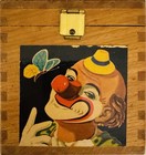 Hermann Eichhorn Vintage Wooden Celluloid Jack In The Box Clown From Germany