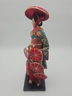 Vintage 16    Japanese Geisha Doll In Kimono W  Red Hat   Traditional Dance Decor