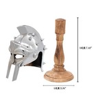 Medieval Helmet Miniature Sallet Head Guard Decor Roman Spartan Display Stand