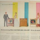 Rca Victor Big Color Tv 1956 Vintage Print Ad 2 Page In 5 Director Seville