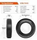 205 75 15 6pr St205 75d15 Trailer Tire Load Range C Fuel-saving 205 75-15 Tire