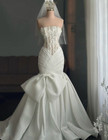 Elegant Sweetheart Wedding Dresses Mermaid Satin Lace Appliques Bridal Gowns