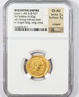 Justin I Gold Byzantine Av Solidus Coin 518-527 Ad - Certified Ngc Choice Au