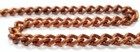 3 Feet Vintage Antique Copper Plated Open Link 5 5mm  Knurled Curb Chain M112