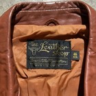 Vintage Sears The Leather Shop Chestnut Brown Jacket Men   s Size 46 Full Zip 