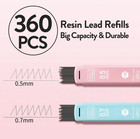 1 Set 6pcs-color Pastel Mechanical Pencils     0 5   0 7mm W  Leads   Erasers