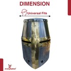 Medieval Great Helm Knights Helmet 18g Steel Brass Cross Larp Reenactment Armor