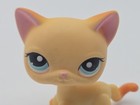 Littlest Pet Shop Yellow Shorthair Cat  339 Blue Eyes Hasbro Vintage 