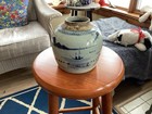 Antique Chinese Porcelain Ginger  Jar Landscape Chinoiserie Blue White
