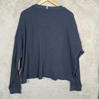 Lunya Waffle Knit Top Women   s L xl Navy Blue Pima Cotton Thermal