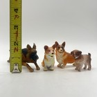 Unbranded Rubber Figure Small Dog Lot Corgi German Shepard And Mutt Puppy