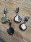 Lot Of Four Vintage Pencil Toppers Pocket Clips 