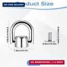 D Rings For Purse  4 Pcs Purses Hardware Screw Grommets Silver Purse Strip Kit S