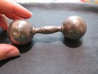 Vintage 1992 Tiffany  925 Sterling Silver Baby Rattle - Dented tarnished  52 8g