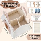 Large Baby Diaper Caddy Organizer - Cute Bear Nursery Storage Bin  14 6 Inch